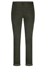 Red Button Tessy Slubtwill - Dark Green