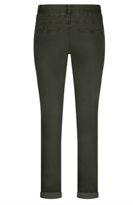 Red Button Tessy Slubtwill - Dark Green