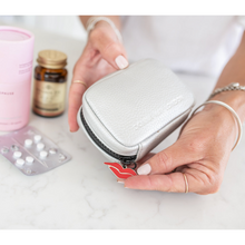 Donna May London Everyday Pill Pal - Silver Faux Leather