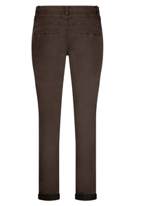 Red Button Tessy Slubtwill Pant - Brown