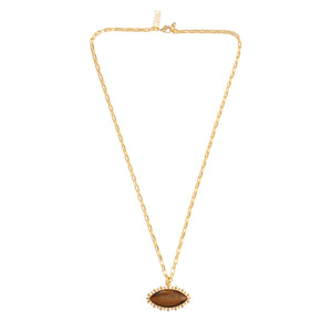 Talis Chains Tiger Eye Pendent Necklace - Brown