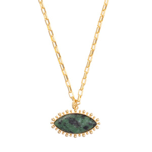 Talis Chains Autumn Jasper Pendant Necklace - Green