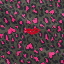 Donna May London Open Flat Makeup Bag - Khaki & Pink Leopard