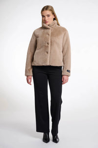 Rino & Pelle Vie Faux Fur Jacket - Oat
