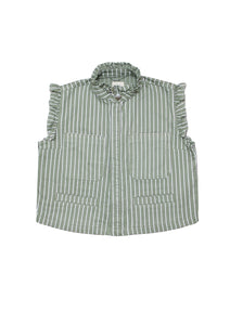 Seventy + Mochi Pablo Waistcoat - Vintage Moss Stripe