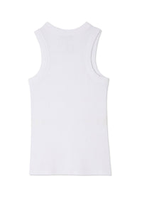 Never Fully Dressed Ribbed Tank - White