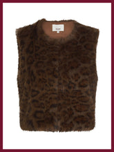 Nooki Edelweiss Faux Fur Gilet - Chocolate Leopard
