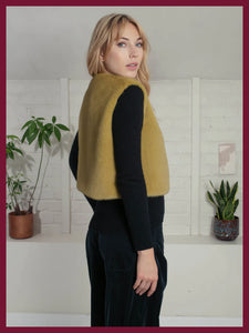 Nooki Edelweiss Faux Fur Gilet - Chartreuse