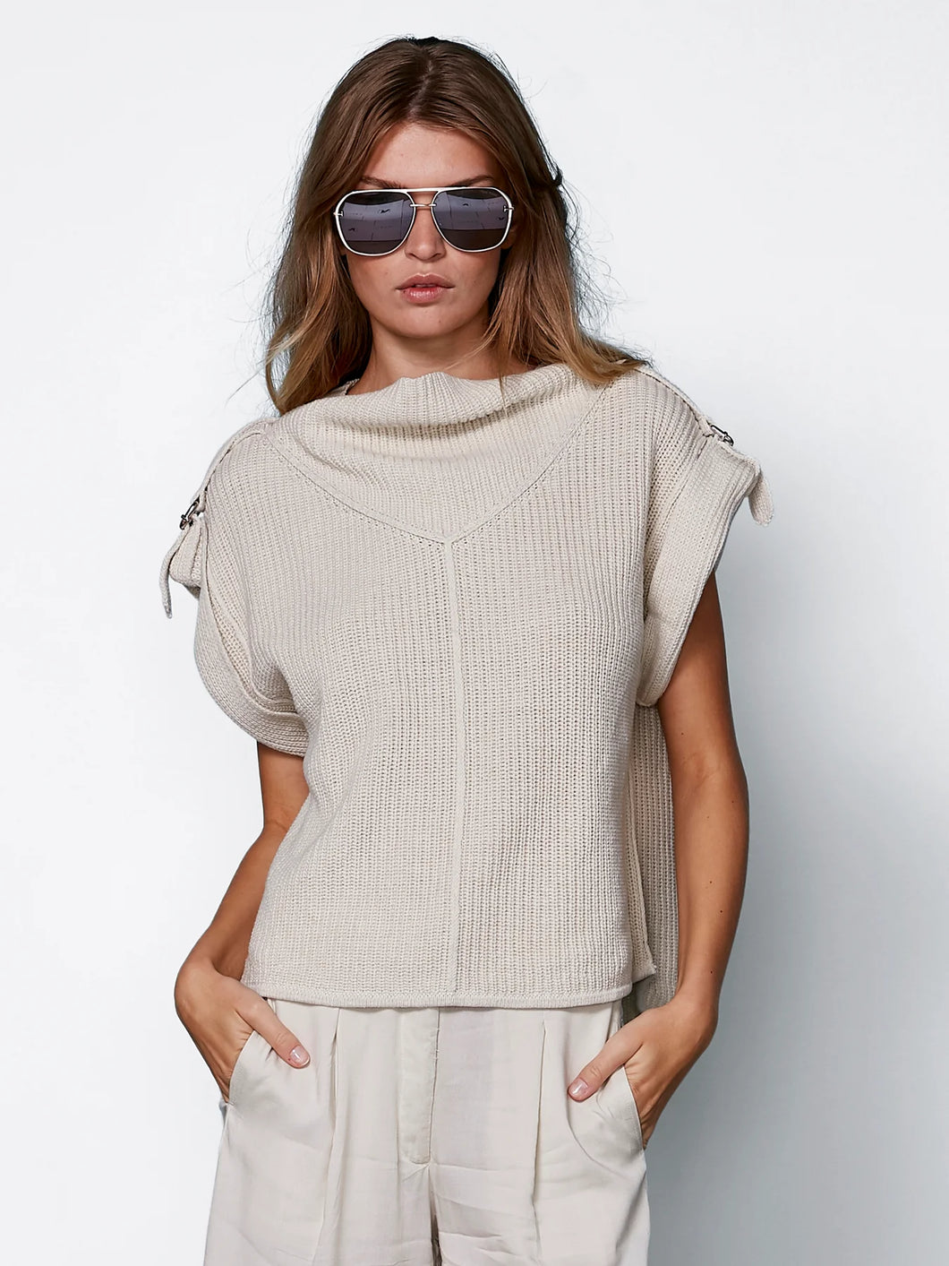 Nu Denmark Zindy Blouse Knit - Bone