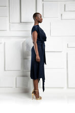 Kevan Jon Mila Pleat Dress - Navy