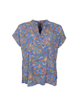 Black Colour Luna Andrea Blouse - Violet Blue