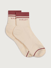 Varley Lenni Half Crew Socks - Egret/Dusty Rose