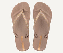 Ipanema Anatomic Mesh X Flip Flops - Beige/Gold