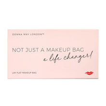 Donna May London Lay Flat Makeup Bag - Silver/Pink Lining