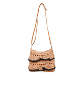 Black Colour Isla Boho Bag - Natural & Black