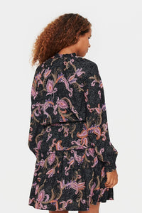 Saint Tropez Benina Blouse - Black Paisley