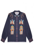Wild Bonaventure Nouveau Western Blouse - Blue