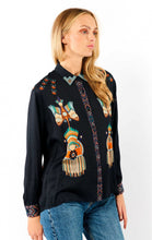 Wild Bonaventure Nouveau Western Blouse - Blue