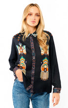 Wild Bonaventure Nouveau Western Blouse - Blue