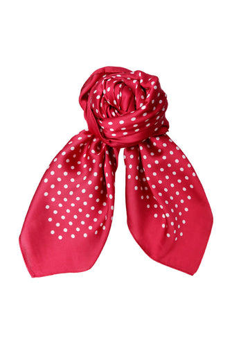 Black Colour Bianca Mini Scarf - Red Dot