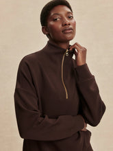 Varley Hawley Half Zip Sweat - Coffee Bean