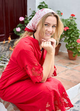 Black Colour Tyra Mini Scarf - Red