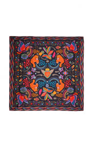 Wild Crazy World Medium Scarf - Noir