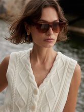 Varley Tatyana Cable Knit Vest - Egret