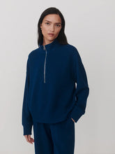 Varley Mavis Mock Neck Sweat - Sea Blue