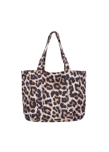 Black Colour Nella Canvas Bag - Leopard