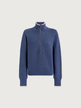 Varley Morwenna Half Zip Knit - Bijou Blue