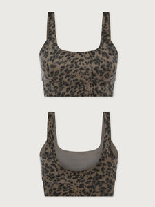 Varley FreeSoft Cori Bra - Brown Contrast Cheetah