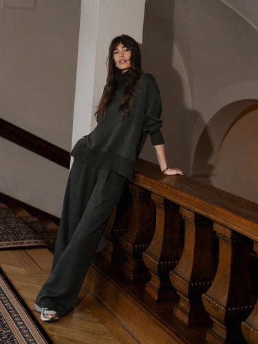 Varley The Extra Wide Leg Pant 29.5 - Olive Marl