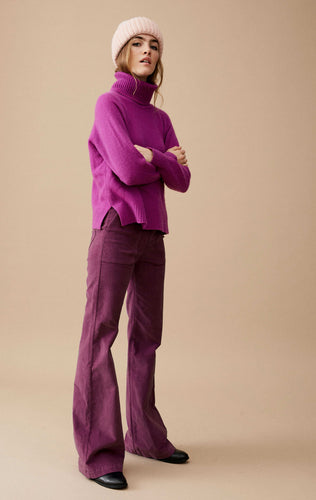 Wild Elizabeth Velvet Trousers - Prune