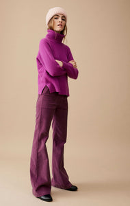 Wild Elizabeth Velvet Trousers - Prune