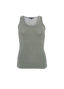 Black Colour Faye Lurex Top - Olive