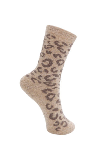 Black Colour Kaleen Wool Sock - Creme