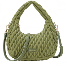 Every Other Quilted Grab/Cross Body Bag - Olive