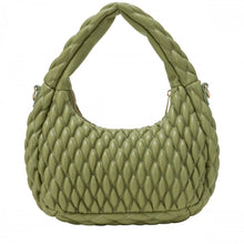 Every Other Quilted Grab/Cross Body Bag - Olive