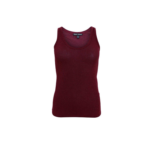 Black Colour Faye Lurex Top - Plum