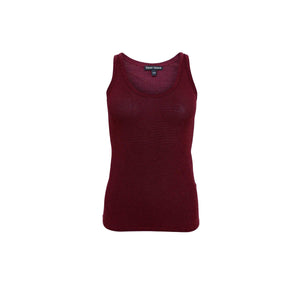 Black Colour Faye Lurex Top - Plum