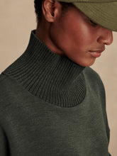 Varley Elva Barker High-Neck Sweat - Olive Marl