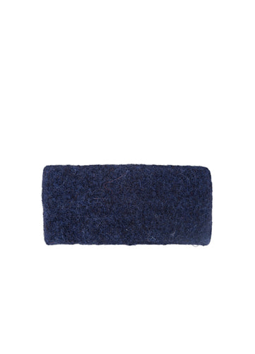 Black Colour Ginger Rib Headband - Navy