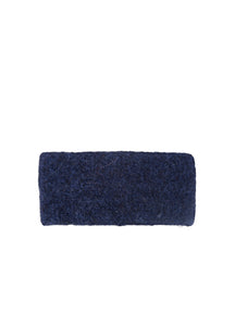 Black Colour Ginger Rib Headband - Navy