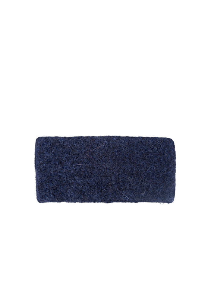 Black Colour Ginger Rib Headband - Navy