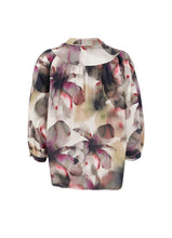 Black Colour Filora Blouse- Plum Flower