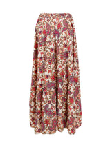 Black Colour Luna Maxi Frill Skirt - Vivid Rouge