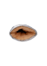 Black Colour Paloma Guilted Mittens - Silver Coloured