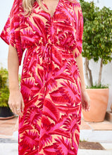 Black Colour Luna Long V-Neck Dress - Epic Pink