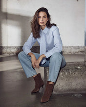 HAUTE L’AMITIÉ Emma Tie Stripe Shirt - Pale Blue